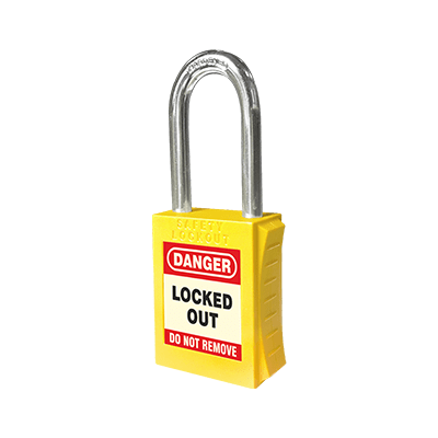 UL418 Y Premium Padlock Yellow Metal Keyed Differently Web 1