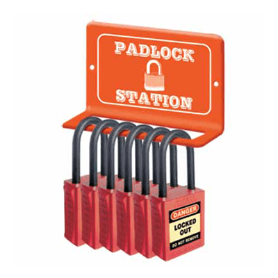 Wall Mounted Padlock Station