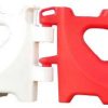 Red and white 1500mm water filled barriers with interlocking system