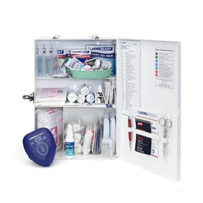 LLC4B First Aid Metal Cabinet Kit 4 50 Persons Web 1
