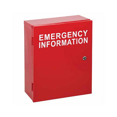 Lockable Emergency Info Cabinet