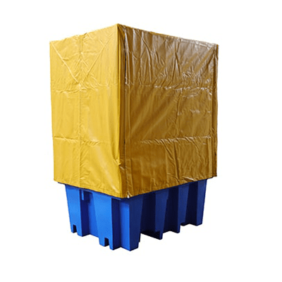 Pvc Cover And Galvanised Frame To Suit Bunded Pallet 11 MXP6503 Single IBC PVC Cover Frame Web 2
