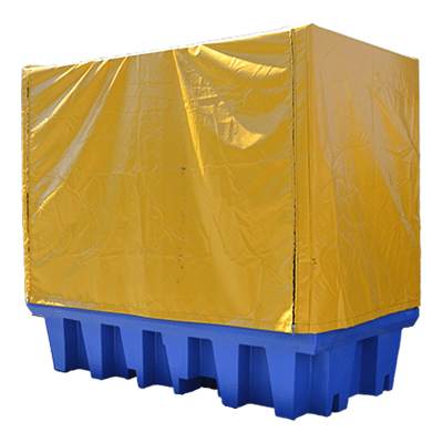 Pvc Cover And Galvanised Frame To Suit Bunded Pallet 12 MXP6504 Double IBC PVC Cover Frame Web 2