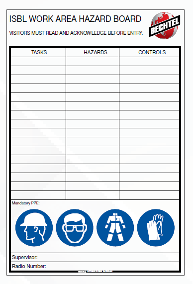 Work Area Hazard Board