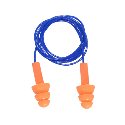 GUARDIA Reusable Corded Silicone Earplugs, 24dB Class 4, Box / 100pr