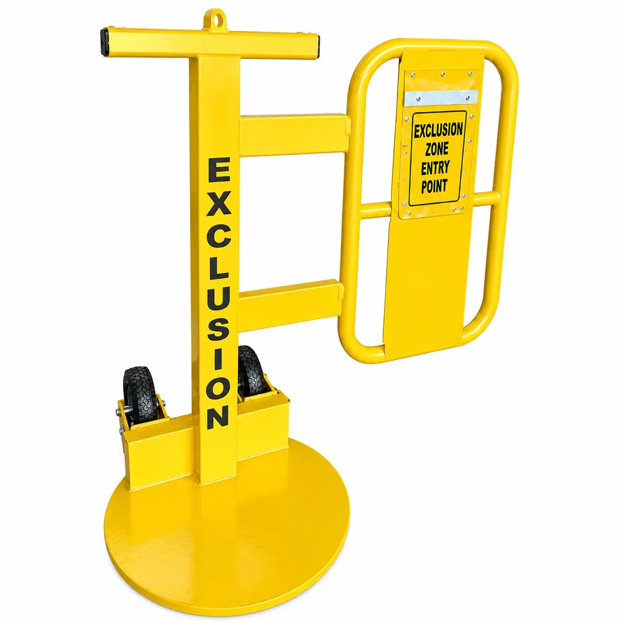 Exclusion Control Swing Gate and Retractable Safety Reel Support Stand, With Pneumatic Wheels, 1.2m H, 39kg